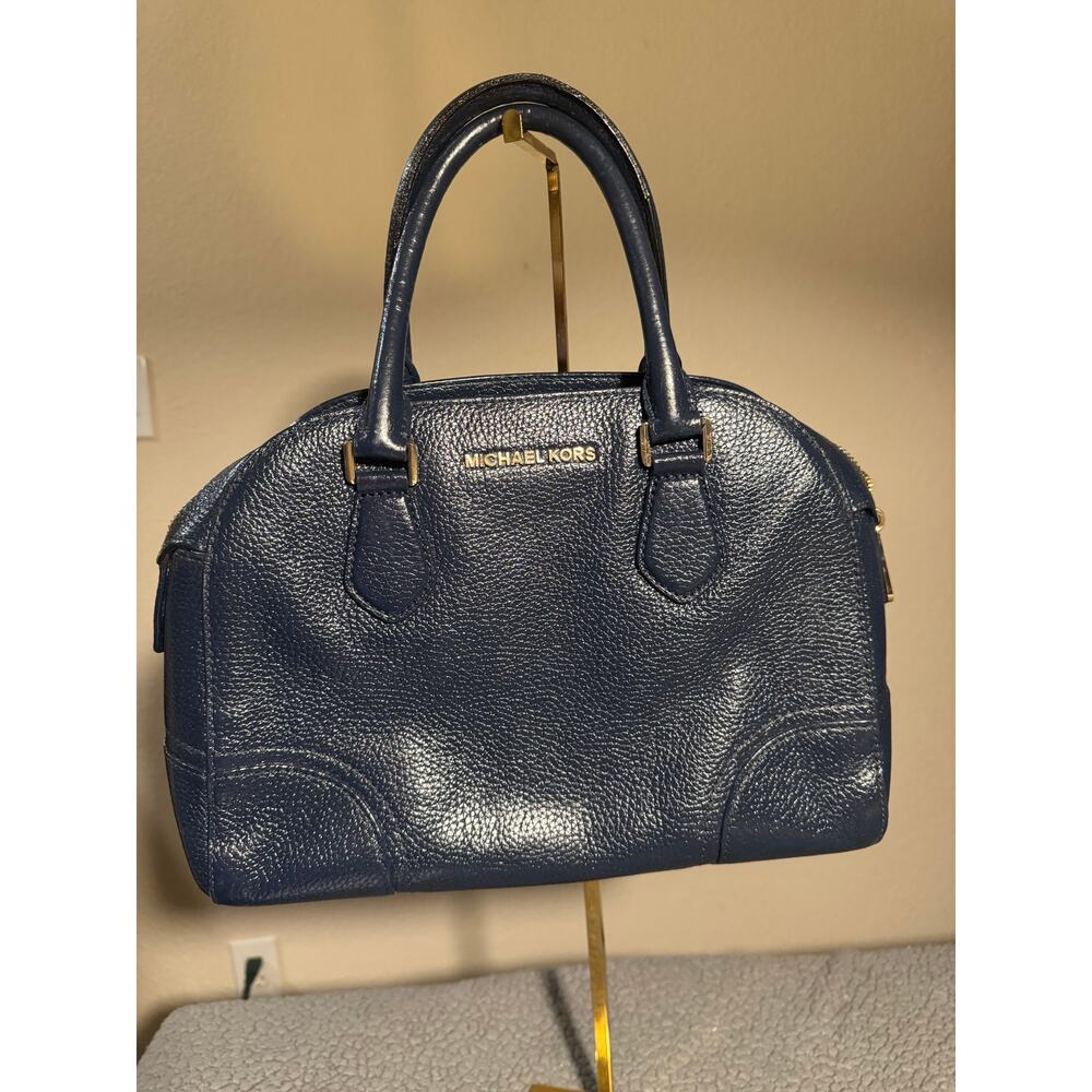Michael Kors Navy handbag in pebbled leather